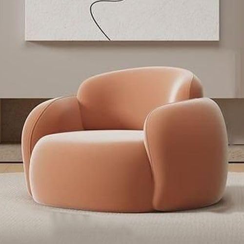 Single Seater Lounge Sofa in Orange Vibrant Minimalist Luxury