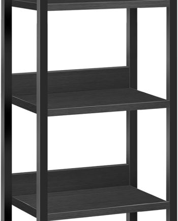 5-Tier Bookshelf, Bookcase, Shelves Organizer for Small Spaces, Storage Shelf Organizer, for Living Room, Bedroom, Study, Balcony, Black
