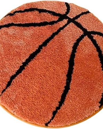 Basketball Tufted Rugs Doormat Mat Anti-Slip Kitchen Bedroom Handmade Tufted Rug Carpet Living Room Entrance Rug Home Decor (23.6X23.6 inch)