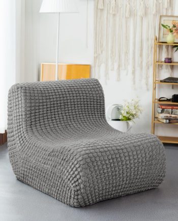 Single Seated Foam Sofa, Armless Floor Sofa, One Piece High Density Foam, Removable and Machine Washable Cover (Grey)