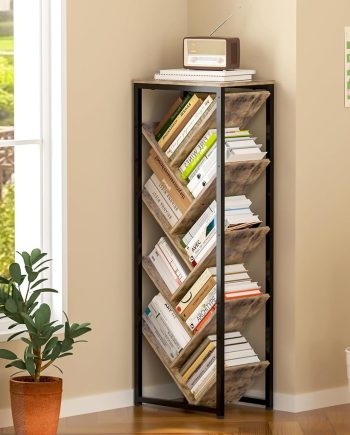 Tree Bookshelf - 9 Tier Floor Standing Tree Bookshelf for Hardcover Books, Small Bookshelf for Small Spaces Bookshelves Wooden Book Storage Organizer Shelves for Bedroom Living Room