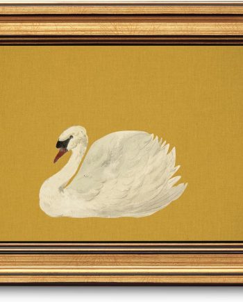 Vintage Gold Framed Wall Art for Living Room, Swan Canvas Prints Home Decor, Oil Painting Picture, Bedroom Wall Decor Gifts for Friends or Family -【Swan Yellow】-(10L x 8W)
