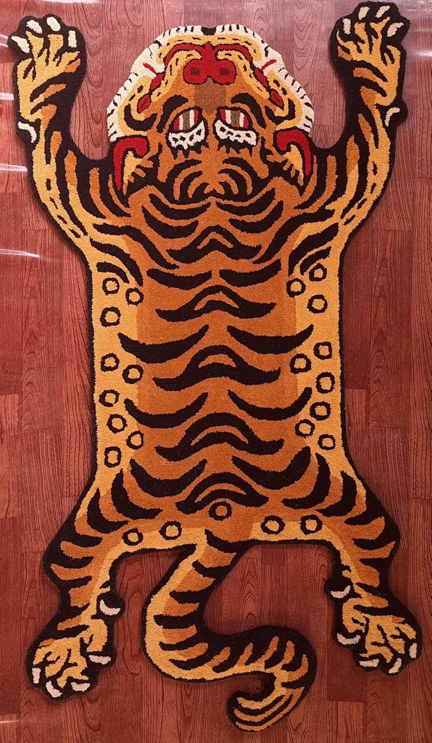 Rugs 3x5 Feet Skin Shape Area Rugs for Modern Home Decor, Living Room, Carpet Handmade Tufted 100% Woolen Tibetan Rugs, Animal Printed Carpet for Child Room Bedroom by (2x3 Feet)